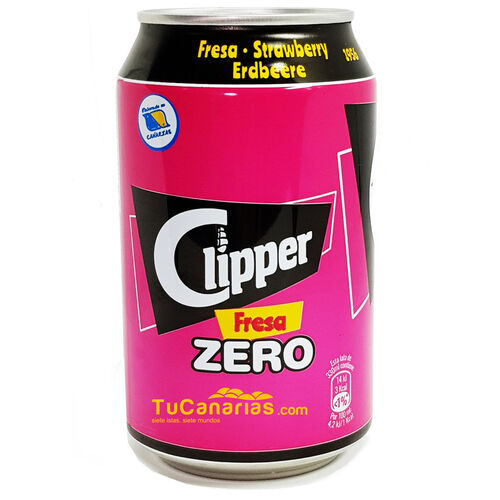 Kanaren produkte Clipper Erdbeere Soda Zero 330 cc