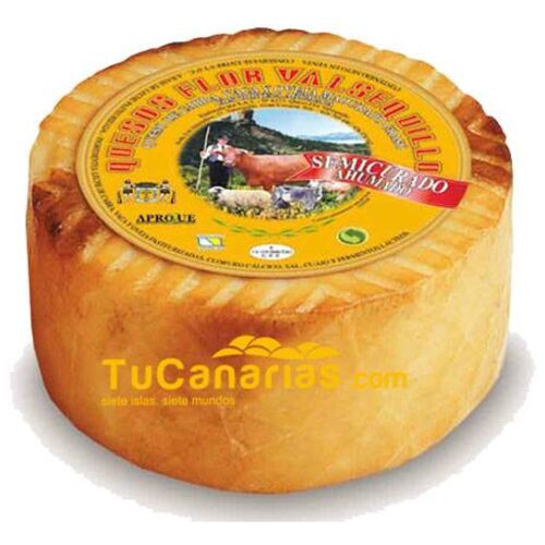 Kanaren produkte Valsequillo halb geheilt Käse geräuchert 600 gr. - World Bronze 2010