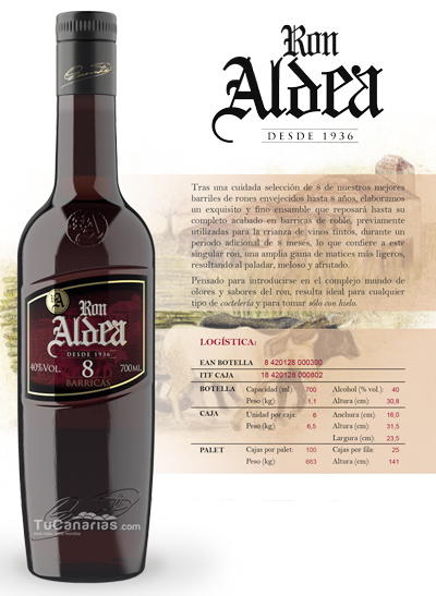Rum Aldea 8 fasser TuCanarias.com