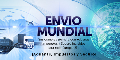 Envío Mundial y Aduanas, Impuestos + Seguro a Todo Riesgo en toda Europa UE 