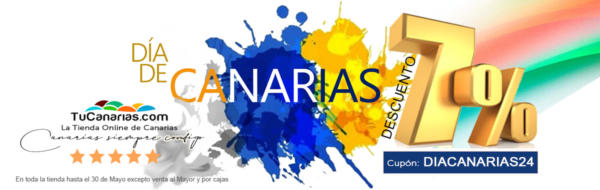 Dia de Canarias 7% Descuento Extra - Cupón: DIACANARIAS24 Acumulable a todas las ofertas y promociones