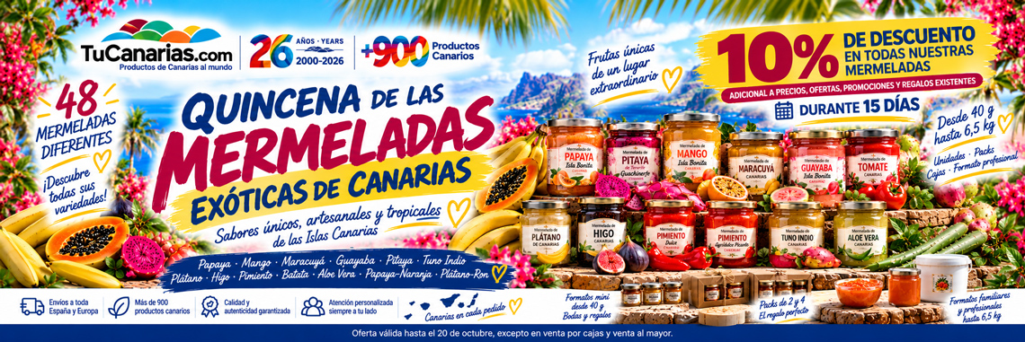 10% Quincena Mermeladas Canarias