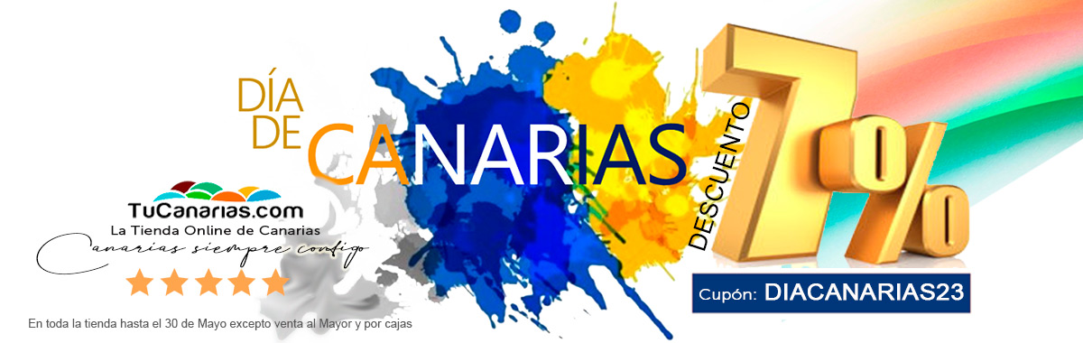 Dia de Canarias 7% Descuento Extra - Cupón: DIACANARIAS23 Acumulable a todas las ofertas y promociones