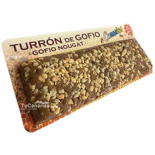 Turrón artesano de Gofio con Miel y Almendras