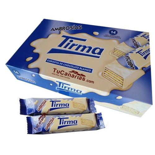 Kanaren produkte Ambrosia Tirma weiß Schokolade 14 Einheiten