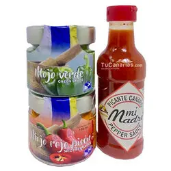 Tripack Mojo Red + Green + canarian Spicy 3x100 ml Oro Atlantico