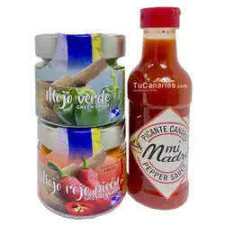 Tripack Mojo Rojo + Verde + Picante canario Oro Atlantico 3x100 ml