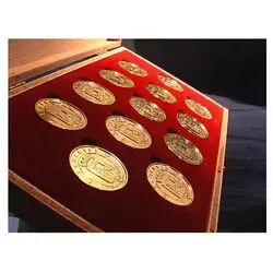 13 Coins - Unity coins CANARY ISLANDS 24k GOLD