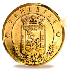 13 Münzen Hochzeit von Teneriffa, Kanarische Inseln. 24K Gold