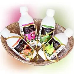 Geschenkkorb Reiner Aloe Vera 3 Safte + Gel 4x250ml