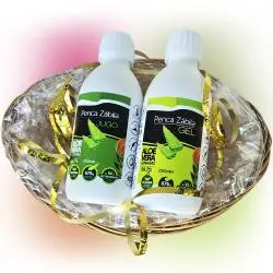 Geschenkkorb Aloe Vera Saft und Aloe Gel 2x250ml