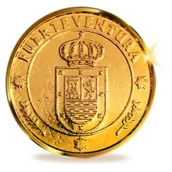 13 Unity Münzen aus Fuerteventura, Kanarische Inseln. 24K Gold