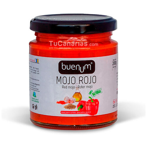 Productos Canarios Mojo Rojo Canarias Buenum 250ml 100% Natural