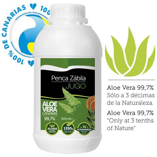 Kanarische Aloe Vera Saft Penca Zabila 500ml 99,7%