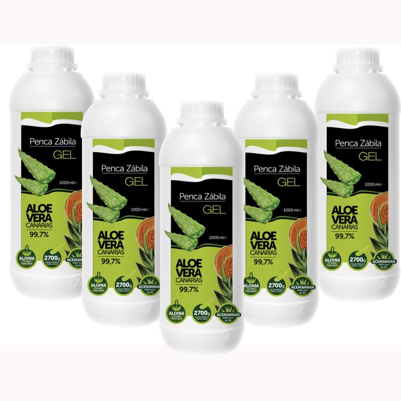 Gel Aloe Vera Puro Penca Zabila - Lleva 5 LITROS y Paga Solo 4 Productos Canarios Gel Aloe Vera Puro Penca Zabila - Lleva 5 LITROS y Paga Solo 4