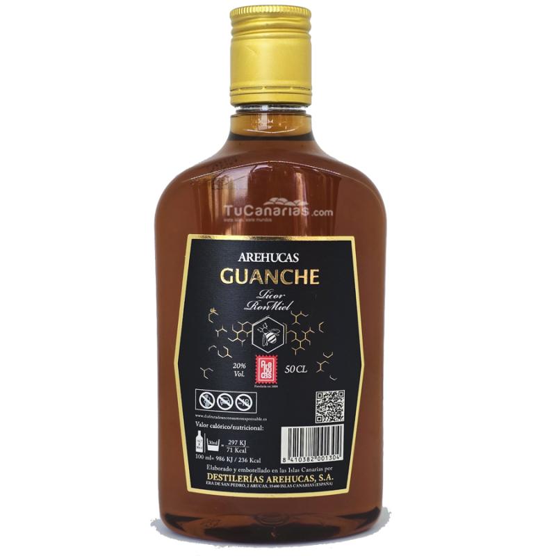 Productos Canarios Ron Miel Arehucas Guanche 500ml