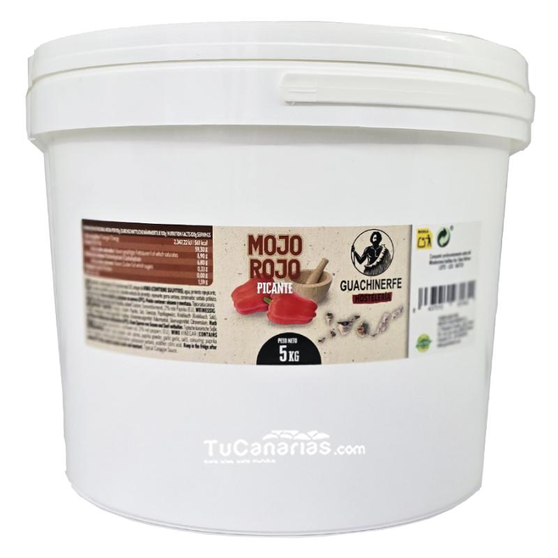 Productos Canarios Mojo Rojo Picante Guachinerfe 5 Kg Horeca