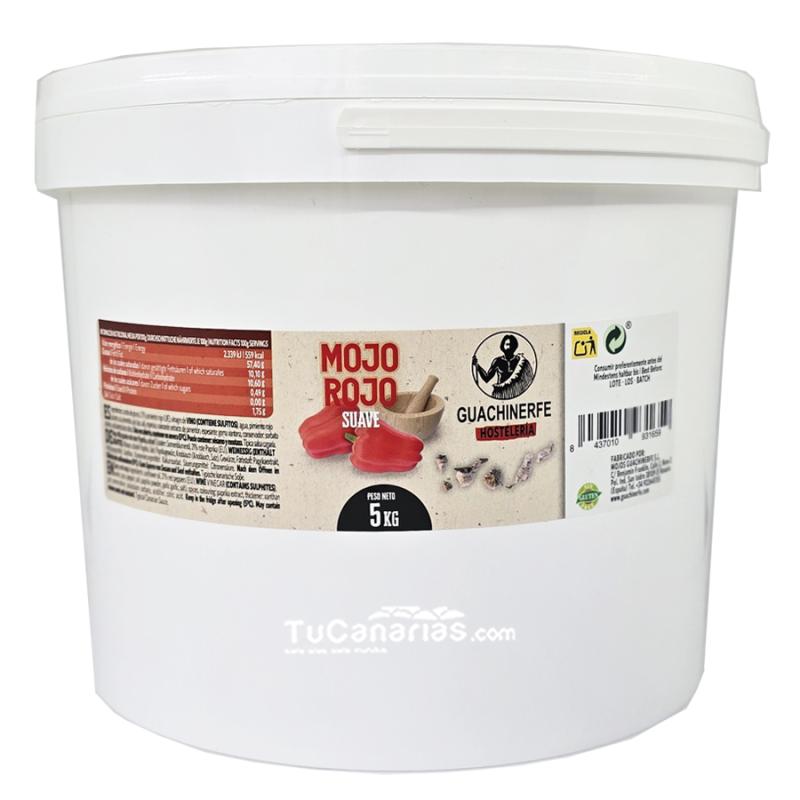 Productos Canarios Mojo Rojo Suave Guachinerfe 5 Kg Horeca