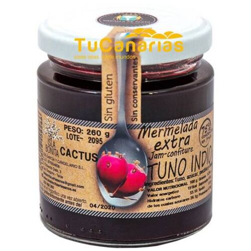 Canary Products Red Cactus Indian Extra Jam Isla Bonita Natural 260g