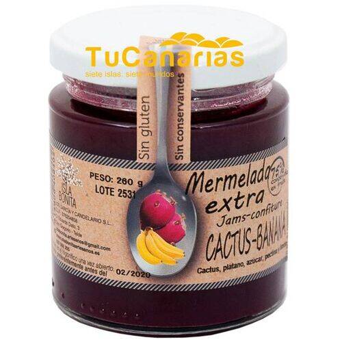 Canary Products Red Cactus & Banana Extra Jam Isla Bonita Natural 260g