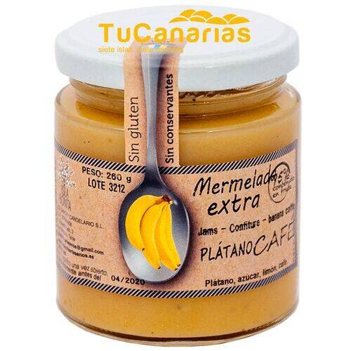 Kanaren produkte Banane Extra Marmelade Kanarische Isla Bonita Natur 260g