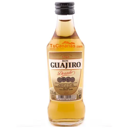 Kanaren produkte Guajiro Rum Gold - Miniatur - Kostenloses Personalisierung - Hochzeiten 