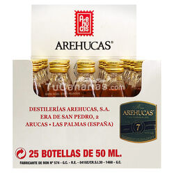 Mini Botella Ron Arehucas Reserva 7 años TuCanarias.com