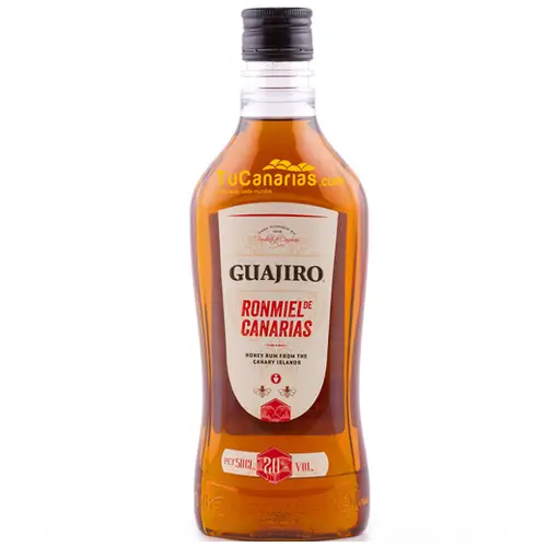 Productos Canarios Ron Miel Guajiro 20% 0,5 L - Oro mundial y Consumer Choice EEUU