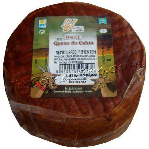 Productos Canarios Queso Benijos Semi Curado Pimenton 500g Bronce Mundial