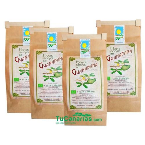 Kanaren produkte 100g. Stachelannone Blatter Okologische getrockene - 4x3 (5,2€ Einheit)