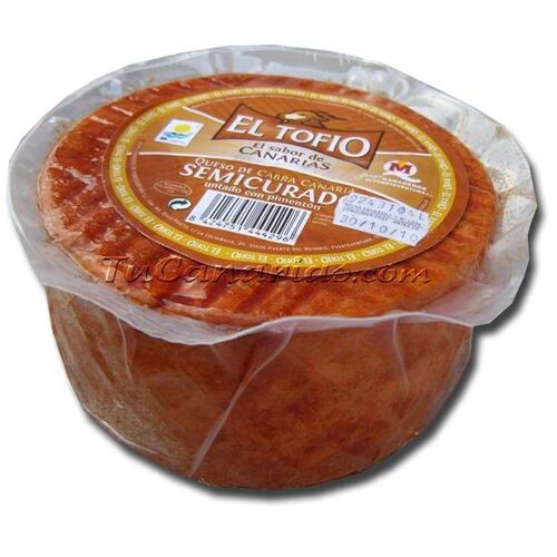 Kanaren produkte Tofio mittel gereifter Käse Paprika 1200 g Welt Silver