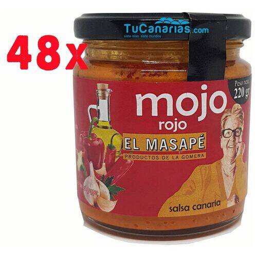 48 units Mojo Red Sauce Artisan El Masape 220g. Gomera Canary Products 48 units Mojo Red Sauce Artisan El Masape 220g. Gomera