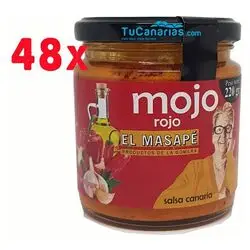 48 udes Mojo Rojo Artesano El Masape 250ml. Gomera