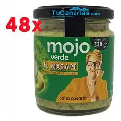 48 units Mojo Green Sauce Artisan El Masape 220g. Gomera
