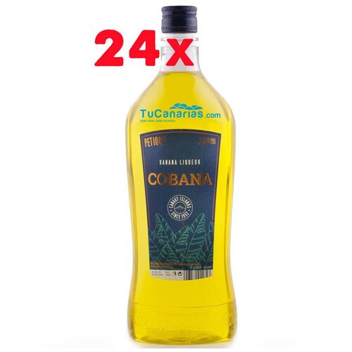 Canary Products 24 bottles Cobana Canarian Banana Liqueur 1 Liter