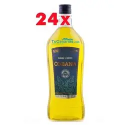 24 botellas Licor Cobana Platano Canarias 1 Litro