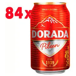 84 latas Cerveza Dorada Pilsen 330