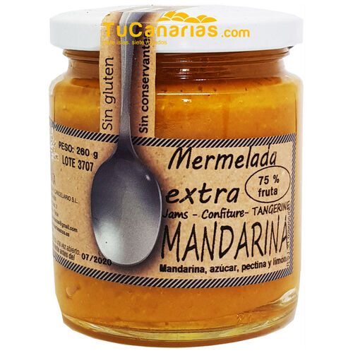 Productos Canarios Mermelada Extra Mandarina Isla Bonita Natural 260g