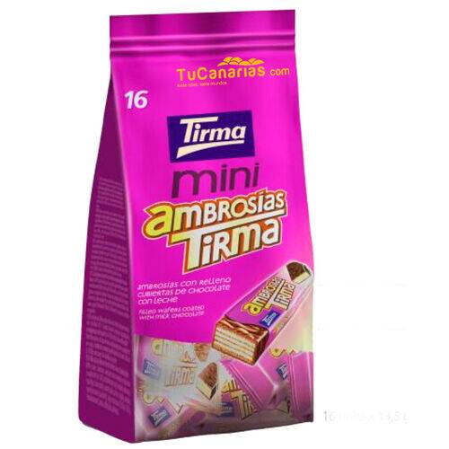Ambrosias mini Tirma Chocolate 16 unidades Productos Canarios Ambrosias mini Tirma Chocolate 16 unidades