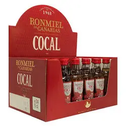 24 Mini Botellas Ron Miel Cocal Personalizadas Gratis