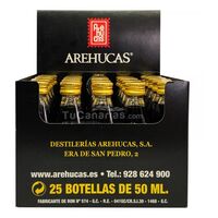 25 mini botellas ron miel Guanche de Arehucas en TuCanarias.com