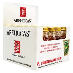 25 Banana Liqueur Arehucas Mini bottle - Free Customized