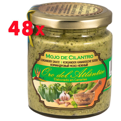 Productos Canarios 48 unidades Mojo Cilantro Oro Atlantico 250 ml