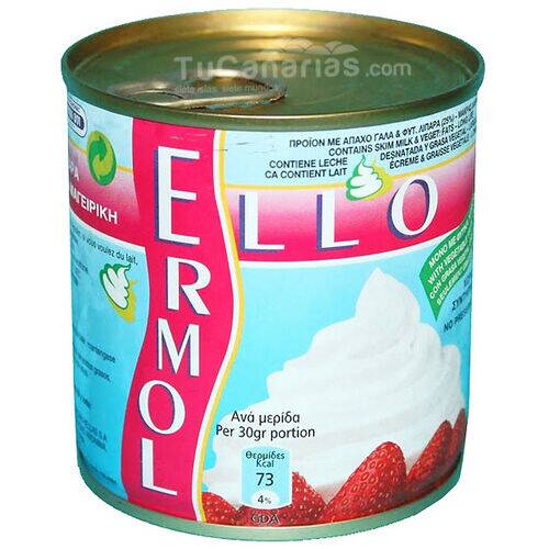 Productos Canarios Nata montar Ello Ermol 250g