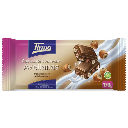 Chocolate Tirma Avellanas 170g maxi TuCanarias.com