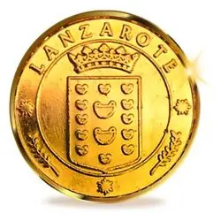 Lanzarote Heraldic Coin 24 Kt Gold plated