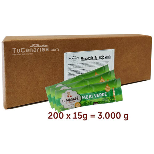 Kanaren produkte 200 Grun Mojo Masape Box 200 Einzeldosis x 15g 