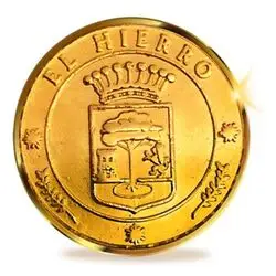 13 Coins Einheit von El Hierro, Kanarische Inseln. 24K Gold