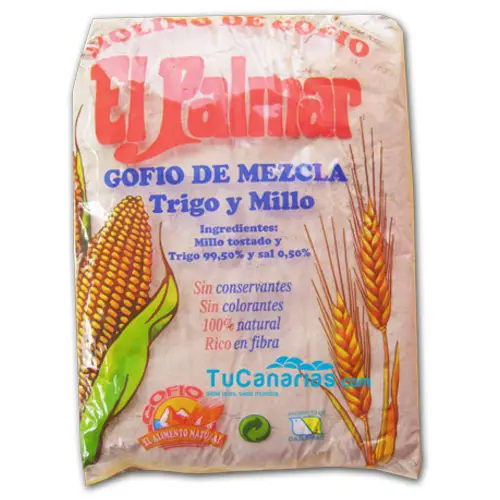 Productos Canarios Gofio mezcla Trigo Millo El Palmar 1 Kg