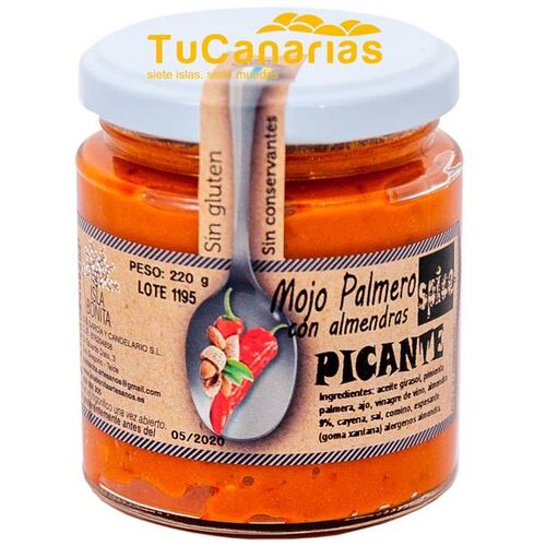 Productos Canarios Mojo Palmero con Almendras Picante Isla Bonita 250 ml